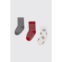 Panço Kız Bebek 3'lü Soket Çorap 2522gb11001 Renkli