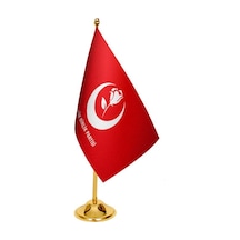 Masa Üstü Büyük Birlik Partisi Bayrağı + Pirinç Direk Masa Bayrak