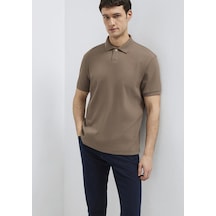 Mavi - Kahverengi Polo Tişört 0613126-83866 Kahverengi
