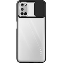 Oppo A92 Kapak Lensi Açılır Kapanır Kamera Korumalı Silikon Kılıf