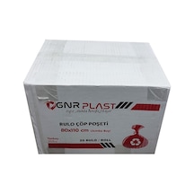 Gnr Endüstriyel Jumbo Çöp Torbası Poşeti - 2 Kat - Siyah - 500 Gr. - 80x110 Cm. -10x20 Rulo/koli
