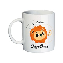 Aslan Burcuna Hediye İsimli Kupa Bardak