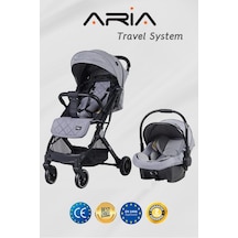 Prego Aria Tek Elle Katlanır Kabin Boy Travel Sistem Bebek Arabası