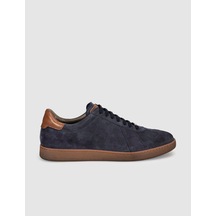 Cabani Hakiki Dana Deri Laci Süet Erkek Sneaker Ayakkabı Lacivert