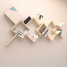 Rafkestir Mina Duvar Rafı Krem ( Parlak )