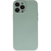 Newface Apple İphone 13 Pro Kılıf Nano İçi Kadife Silikon - Su Yeşili