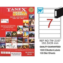 Tanex Tw-2107 192.5Mmx39Mm Etiket 100 Tabaka