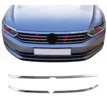 Vw Passat B8 2014-2019 Arası Krom Ön Far Kaput Çıta 3 Prç P.çelik