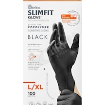 3 Adet Reflex Slimfit Siyah Pudrasız Muayene Eldiveni L-xl