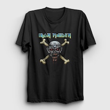 Presmono Unisex Skull Iron Maiden T-shirt Siyah