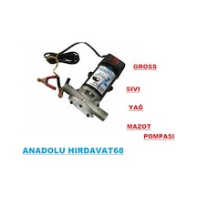 Gross 24 Volt Yağ Mazot Sıvı Aktarma Pompası 3 4 100%
