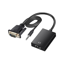 G-537k Vga To Hdmı Çevirici Adaptör Ses Girişli