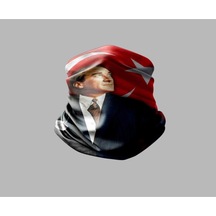 Buffalo Mustafa Kemal Atatürk Tasarımlı Motorsiklet Bandana Siyah