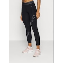 Nike Pro Dri-fit Mid-rise 7/8 Graphic Training Kadın Tayt Undefined Negru Negru