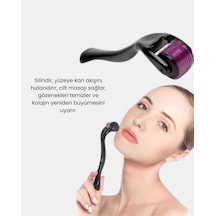 Derma - 824 - Roller Titanyum İğneli Cilt Yenileyici Akne Ve - Edntrend - Kırışıklık Karşıtı Düz Renkli
