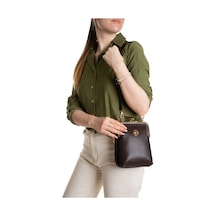 Newish Polo Kadın Vintage Tasarım Soft Suni Deriburslu Çok Gözlü Çapraz Omuz Çantası Günlük,seyahat,okul Kahverengi