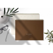 Aylık Spiralli Tarihsiz Planlayıcı - 110gr Ivory Kağıt, 21x29.7 Cm, 24 Yaprak, Boş Arkalı Genel