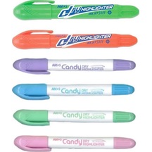 Amos Candy Jel Fosforlu Kalem 6'lı Set