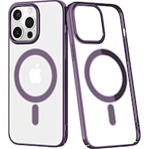 Newface Apple İphone 13 Pro Max Kılıf Element Magneticsafe Sert Kapak - Derin Mor
