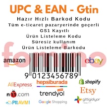500 Adet-Ean-Upc-Gtin Barkodu Numarası Ürün Listeleme Kodu