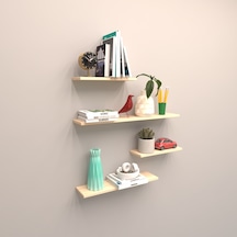 Rafkestir 4 Lü Raf Set ( 100 - 80 - 50 - 50 ) Akçaağaç ( Mat )