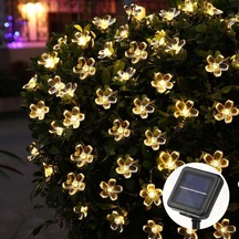 Technojet 50 Ledli Solar Çiçekli Gün Işığı Bayçe Aydınlatma  Dekor