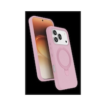 Huawei Honor 600 Pro Regal Magsafe Standlı Kapak - Açık Pembe