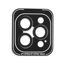 İphone 15 Pro Max Pvd Metal Kamera Lens - Siyah Düz Renkli