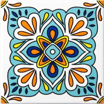 Can Seramik – 10x10 Cm. Cç-97 Kütahya Çini Karo 5'li 1 Paket