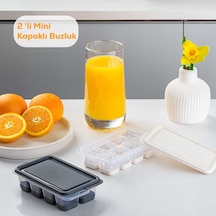 Porsima 16015 2 Adet Mini Yapışmaz Silikon Bas Çıkar Buz Kalıbı