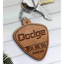 Kişiye Özel İsimli Plakalı Dodge Ahşap Anahtarlık-1