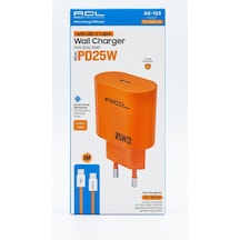 Kırmızı Acl Hızlı Şarj Aleti Pd25w 1m Kablo Type-c 25w