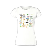 İngilizce - Sınavlar Beyaz Kadın Tshirt 001