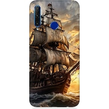 Huawei Honor 20 Lite Uyumlu Yelkenli Gemi Desenli Silikon Kılıf