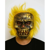 Ers Wild Skull - Bakır Kafatası Sarı Saçlı İskelet Maske 38030703