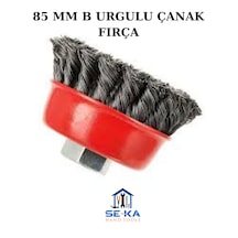 Burgulu Çanak Tel Fırça 85 Mm Spiral Taşlama Uyumlu Pas Temizleme Metal Fırça
