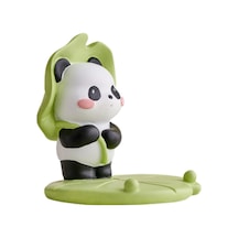 Homyl Panda Telefon Standı Dekoratif Hayvan Heykeli Odası Dekor 9,2cmx9,2cmx9cm