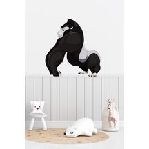 Goril Baskılı Çocuk Odası Sticker 60x60 Cm