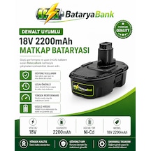 Dewalt Uyumlu 18v 2200 Mah Ni-cd Şarjlı Matkap Bataryası