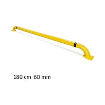 Lastik Sonlandırma Bariyeri Otopark Araç Stoperi Demiri Ölçüleri 180cm Ø60mm 3mm