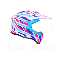 Shiro Off & Road Mx- Tsuna Motosiklet Kaskı Buz Mavi