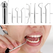 Buffer® Paslanmaz Çelik Ağız Diş Tartar Sökücü Temizlik Bakım Seti 7'li