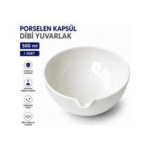 Porselen Kapsül 500 Ml Dibi Yuvarlak 1 Adet