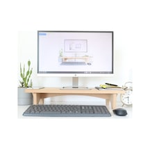 Hanwood Monitör Standı – Monitör Yükseltici – Laptop Standı – Ahşap – AMS1
