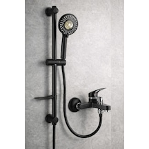 Siyah Sürgülü Siyah Banyo Bataryası Siyah