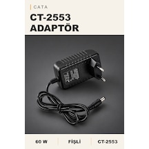 Cata Ct-2553 12v 5a 60w Fişli Led Adaptörü Siyah