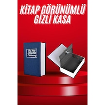 Lvsqvr Kitap Görünümlü Gizli Kasa Büyük Boy Anahtarlı Kilitli Para Kasası