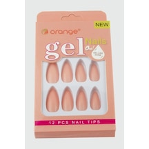 Hnrlıshp Orange Yapıştırıcılı Jel Takma Tırnak-yavruağzı