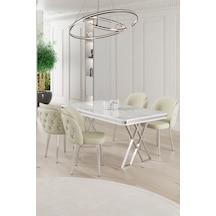 Canisa Rigel Serisi 80x130 Lak Panel Beyaz Mermer Desen Masa Takımı Krom Ayaklı 4 Krem Sandalye Beyaz Mermer Desen Masa Sandalyeler Krem Canisa Rigel Serisi 80x130 Lak Panel Beyaz Mermer Desen Masa Takımı Krom Ayaklı 4 Krem Sandalye Beyaz Mermer Desen Masa Sandalyeler Krem