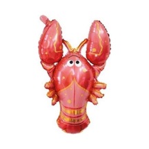 Folyo Balon Doğum Günü Balonu Parti Balonu 96x51 Cm Yengeç Krem
